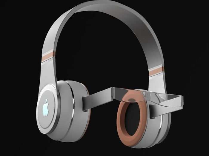 And finally, this might be the best and most original concept of the bunch: From Kazakhstan designer Sofya Medvedeva, this is actually a pair of Apple-made headphones where the glasses come out of the sides of the earcups through a mechanism and join in the middle to create a pair of smart glasses.