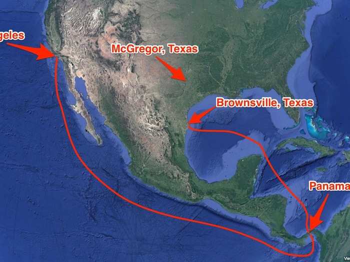 All the way to Brownsville, Texas, where the SpaceX South Texas Launch Site is located. SpaceX did not respond to questions about how the first BFR spaceship will get to McGregor, Texas, for testing. (It