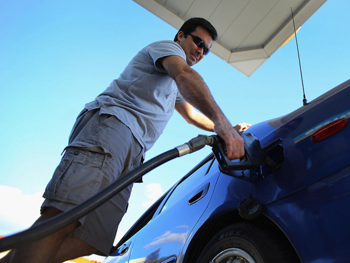 Enough gas to get you about 10 miles in an average US car