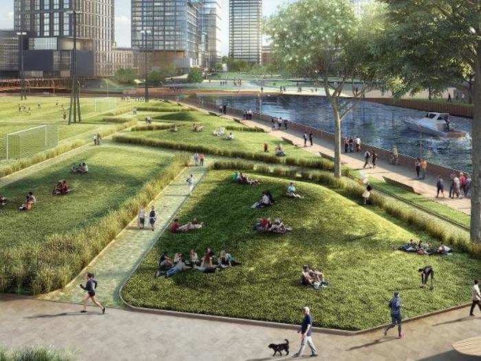 It also calls for an expansive amount of open public space ...