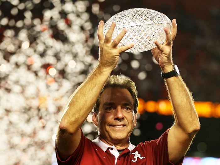 ALABAMA: Nick Saban, $11.1 million salary in 2017