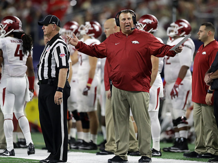 ARKANSAS: Bret Bielema, $4.2 million salary in 2017