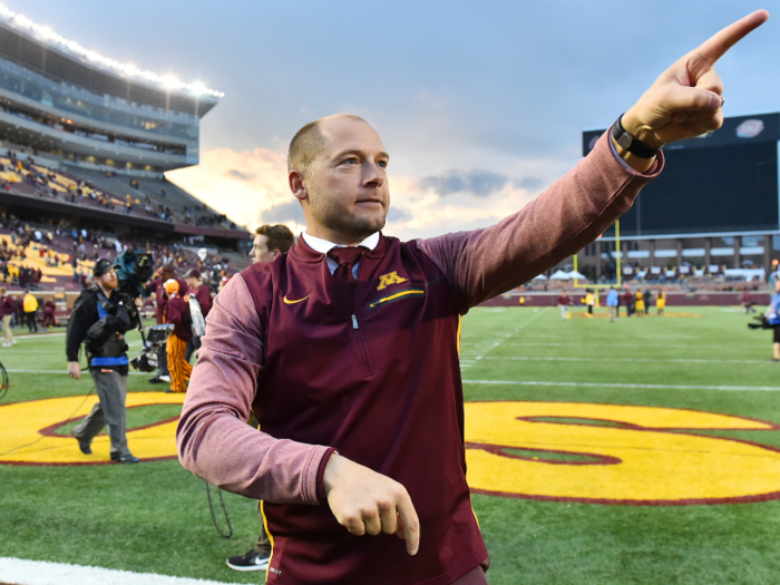 MINNESOTA: PJ Fleck, $3.5 million salary in 2017