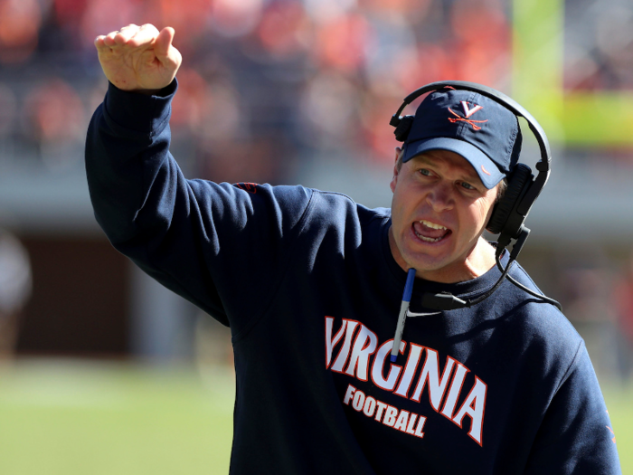 VIRGINIA: Bronco Mendenhall, $3.4 million salary in 2017