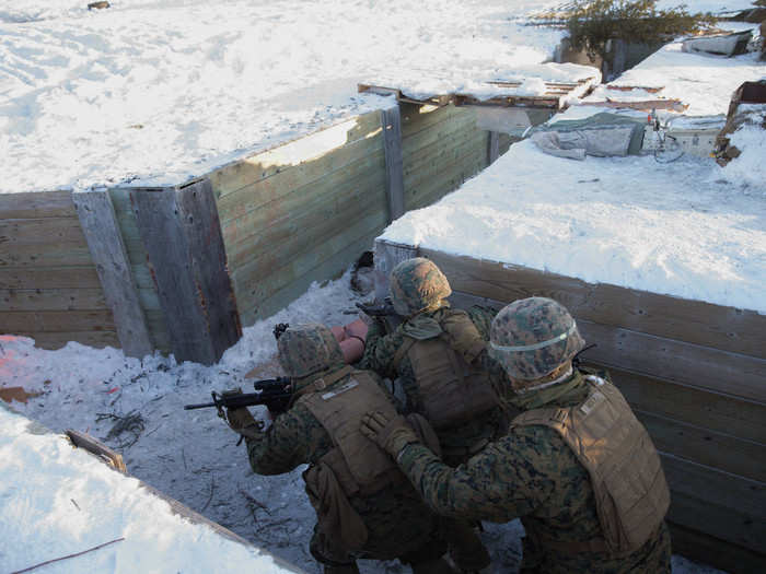 Marines from Combat Logistics Regiment 25 were on hand to provide logistical support and command and control for Task Force Arctic Edge. "Marines can