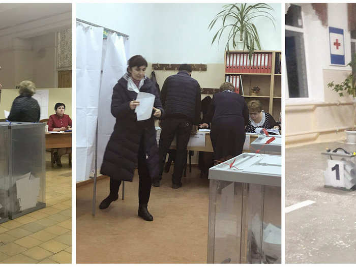 This woman was even photographed voting three times.