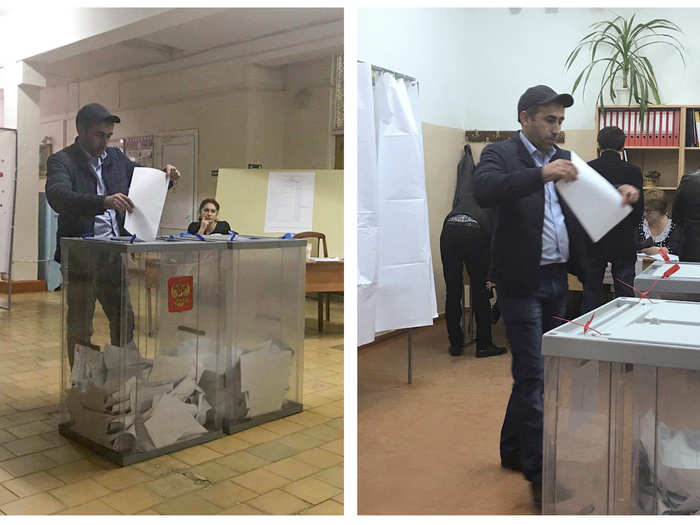 Zukhra Chomaeva, the head election official at polling station number 217, said she could not answer for what happened outside her precinct when asked about multiple voting. "How do I know if they