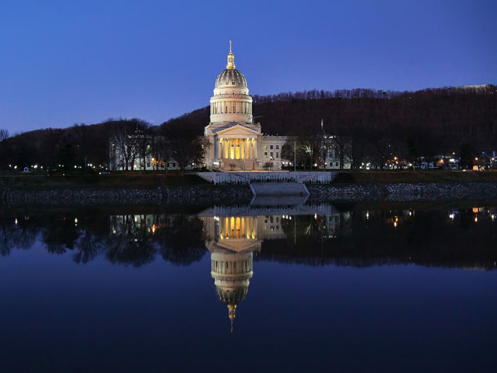 44. WEST VIRGINIA — West Virginia State Capitol, Charleston