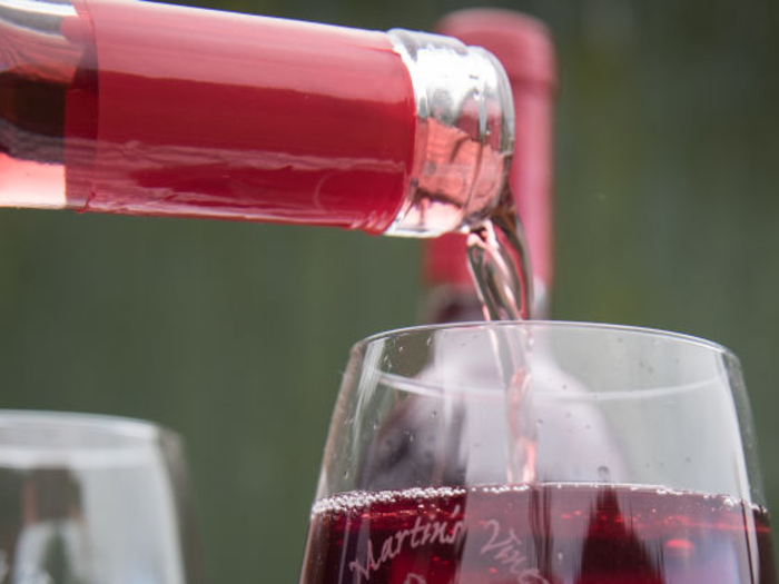 Employees know what wines pair nicely with food court items