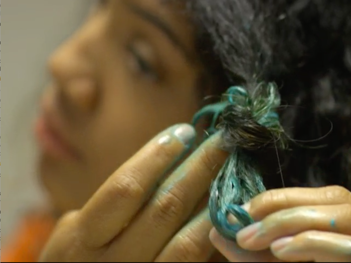 Female inmates came up with creative ways to style their hair, like making hair dye out of powdered drink mix, conditioner, and water.