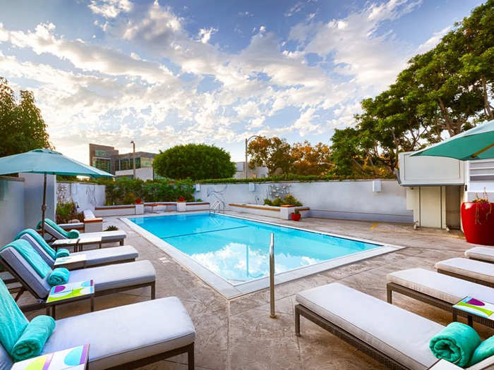 What you expect: The pool at the Sofitel Los Angeles at Beverly Hills looks pretty great from this view...