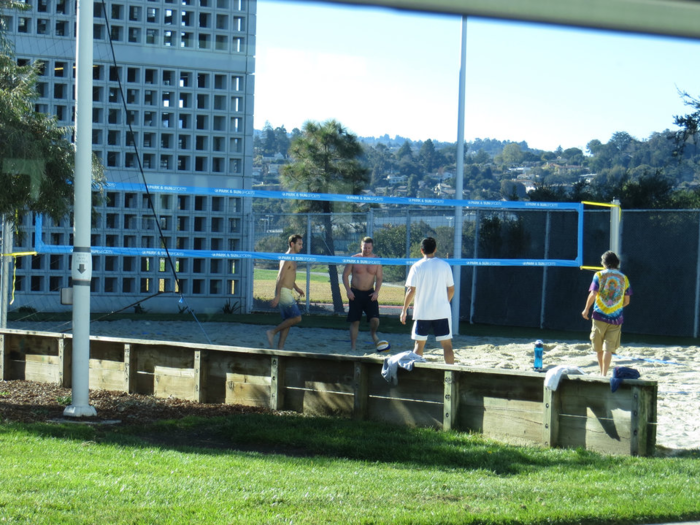 ... sand volleyball court. At Oracle