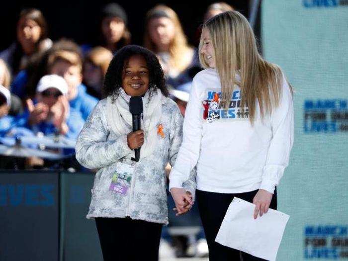 "I have a dream that enough is enough, and that this should be a gun free world," Yolanda King, the 9-year-old granddaughter of Martin Luther King Jr. said on Saturday. "Spread the word, have you heard, all across the nation, we are going to be a great generation."