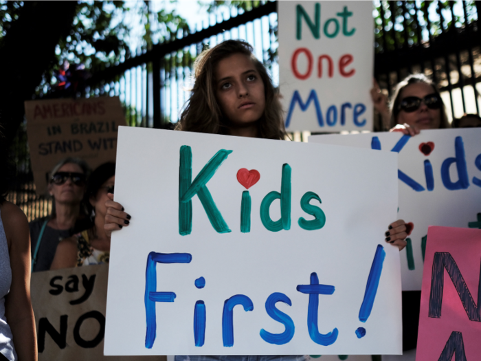 Hundreds of other protests took place in cities around the world as well.