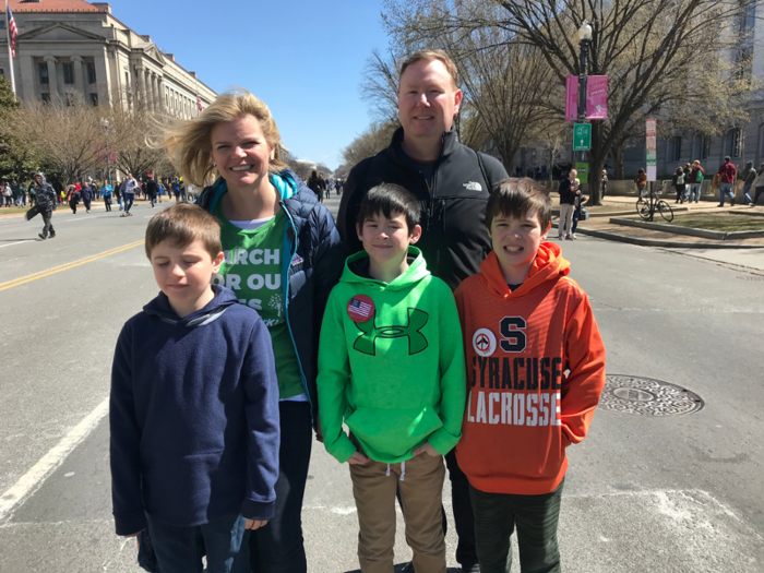 One family from Westchester, New York said they traveled to DC to raise awareness about gun violence and to support the Parkland students.