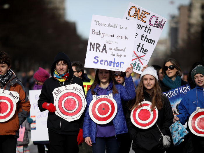 Students and families from all over the country traveled to DC to join the march.