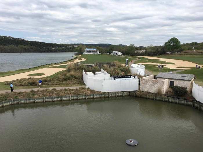 The course is more open on the back nine, with fewer trees and more wind.