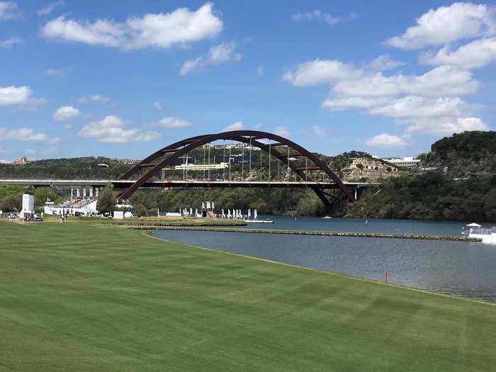 The view back towards the bridge in incredible.