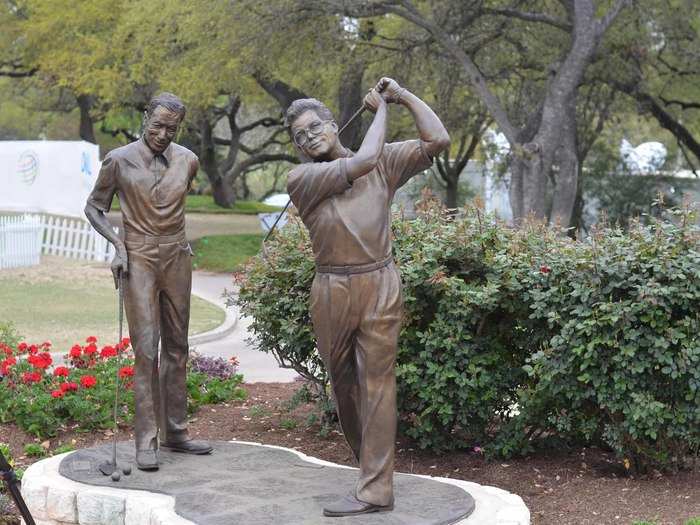 One of the first things you see is the statue of famed coach Harvey Penick and his student, legendary golfer Tom Kite.