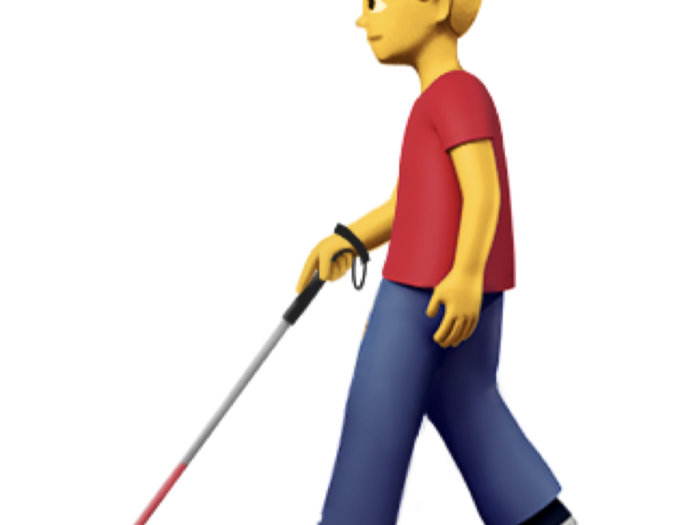 Person with white cane