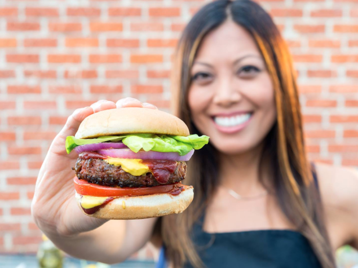 Beyond Meat has invented a vegetarian burger that looks just like meat.