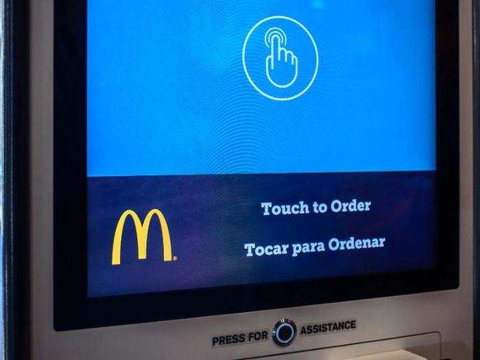 Just touch the screen to start ordering, and there