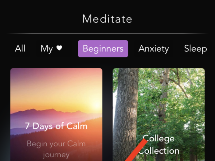 In the "Beginners" section of the meditations menu, you