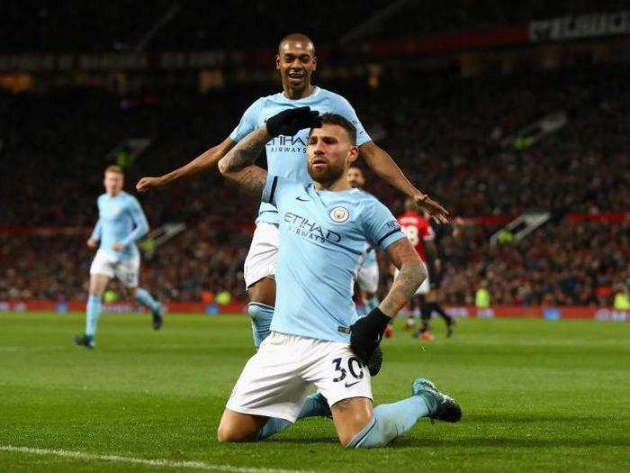 10: 30-year-old Manchester City defender Nicolás Otamendi is one of the best players in his position in the Premier League.