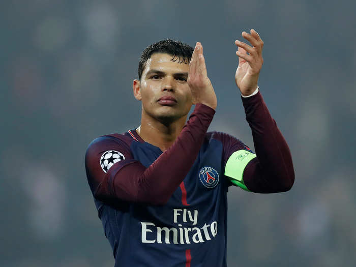 =12: Paris Saint-Germain defender Thiago Silva, 33, is one of the most consistent players in Europe.