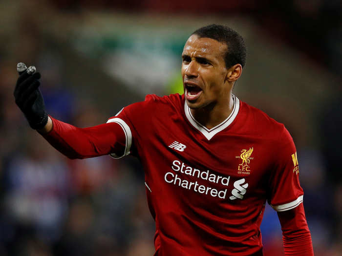 14: Liverpool defender Joël Matip, 26, has an 89% pass completion rate.