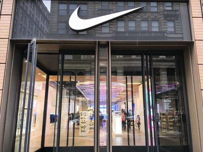 The Nike store, just a block away from Under Armour, was a different store entirely.