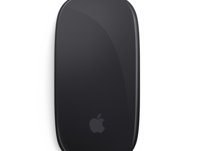 The same dark aluminum used on the most recent MacBook is incorporated into the new accessories, including the Magic Mouse 2.