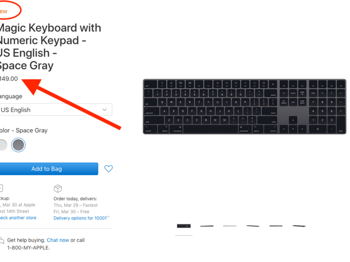 The new space gray accessories are $20 more expensive than their default counterparts, so the $129 keyboard costs $149 if you want it in space gray, the $79 Magic Mouse 2 costs $99 in space gray, and so on.