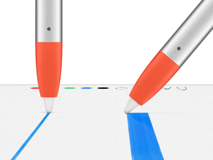 The Logitech Crayon automatically pairs with the new sixth-generation iPad and "leverages technology found in Apple Pencil to deliver sub-pixel precision, low latency and support for tilt in a design that