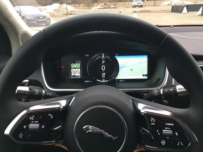 In front of the driver is a 12.3-inch TFT digital readout.