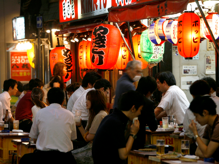 Japanese workers are often expected to party with coworkers after hours