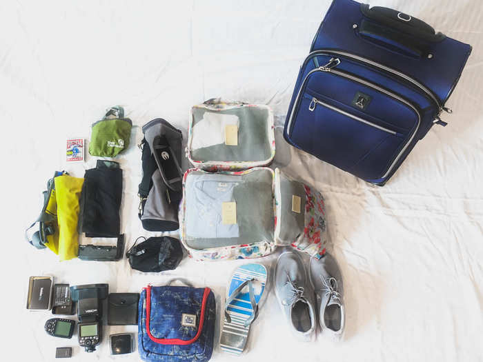 Packing the carry-on was a lot easier using packing cubes to keep things organized.