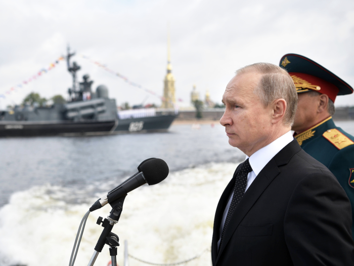 The president will also make a speech, touching on the important role the Navy has played in Russia