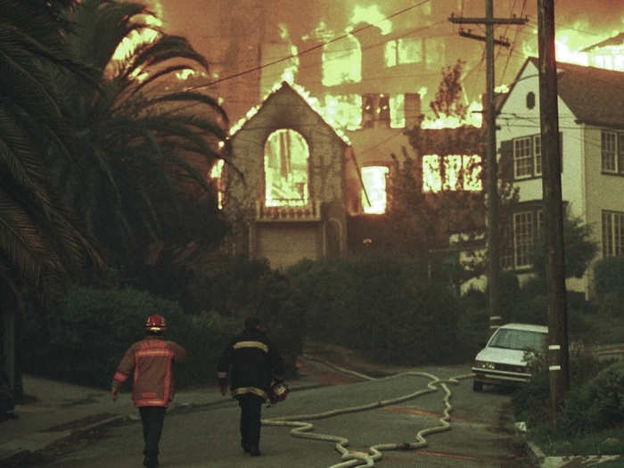 In the nearby East Bay, a 1991 "firestorm" triggered by a grass fire killed 25 people.