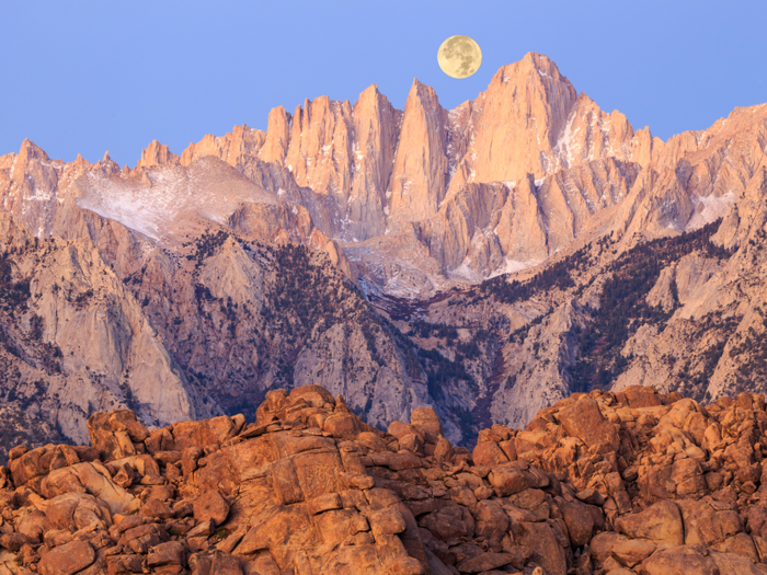 2. California — Mount Whitney, 14,505 feet above sea level