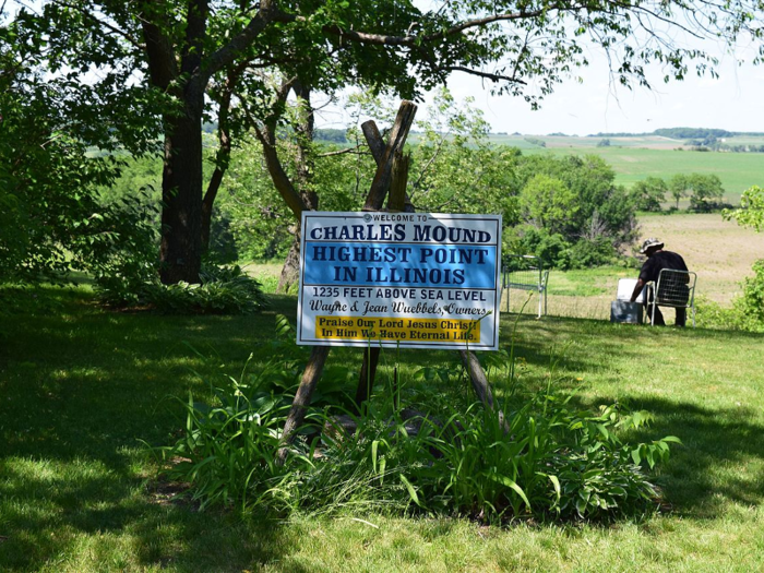 45. Illinois — Charles Mound, 1,235 feet above sea level