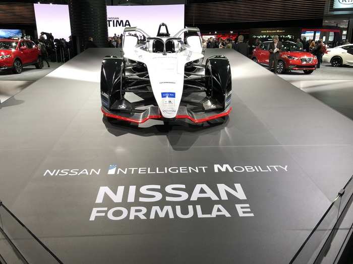 Nissan brought its Formula E all-electric race car.