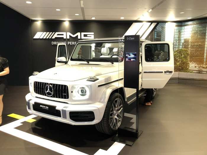 At Mercedes, the AMG G-Wagon was a popular sight ...