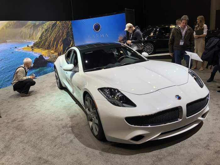 Much smaller Karma Automotive brought its Revero sedan, which sports ...