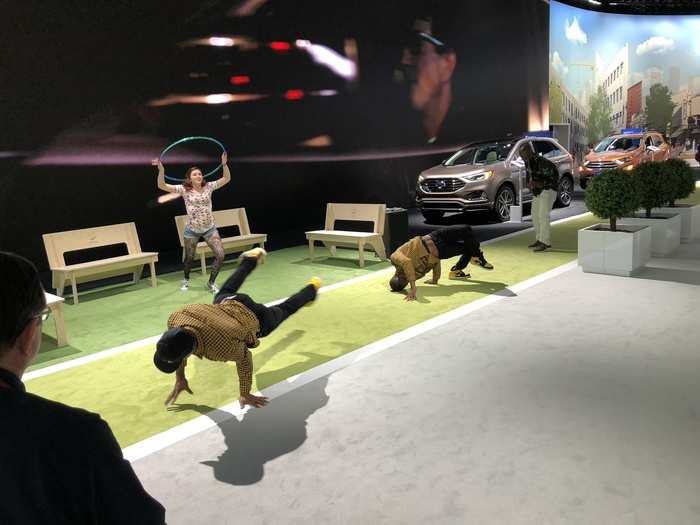 Ford hired some acrobats to perform ...