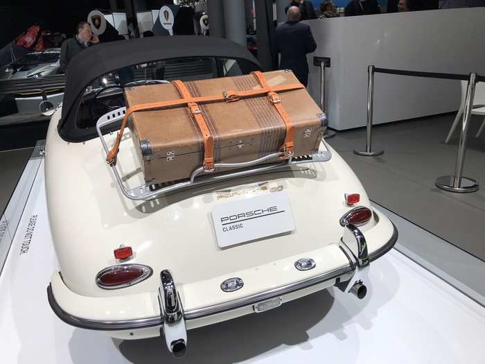 ... with a vintage luggage rack — and luggage!