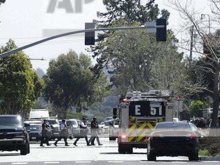 They prevented employees from reentering the buildings while they searched.