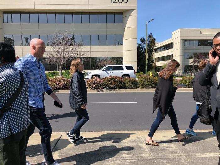 YouTube CEO Susan Wojcicki evacuates the premises with other YouTube employees as law enforcement continues to investigate the scene. “Pls stay secure as police clear building and pls follow police instructions to safety. We have full team here to get you to safety," said Wojcicki in a note to staff.