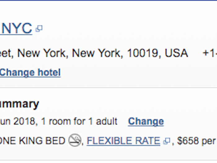 This was about $50 cheaper than it would be to book the same night through the Conrad Hotels & Resorts website. The London NYC was not available on Priceline or Expedia.