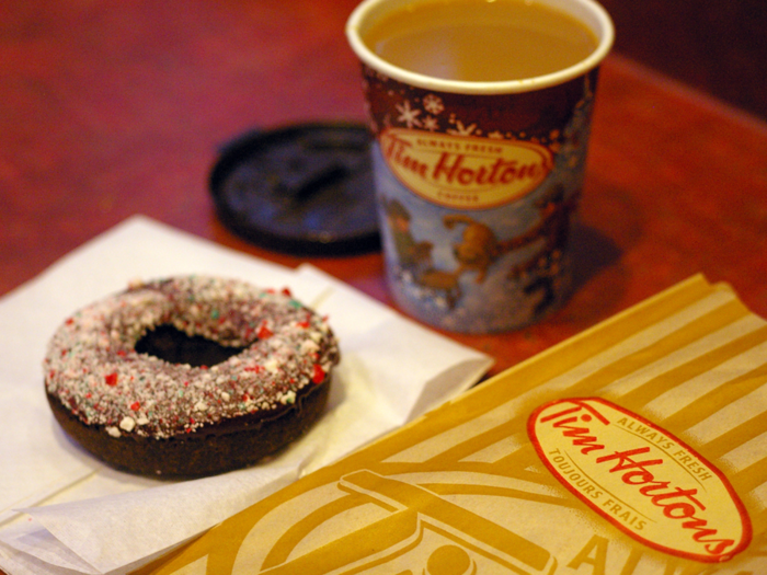 Double-double: A coffee from Tim Hortons, Canada